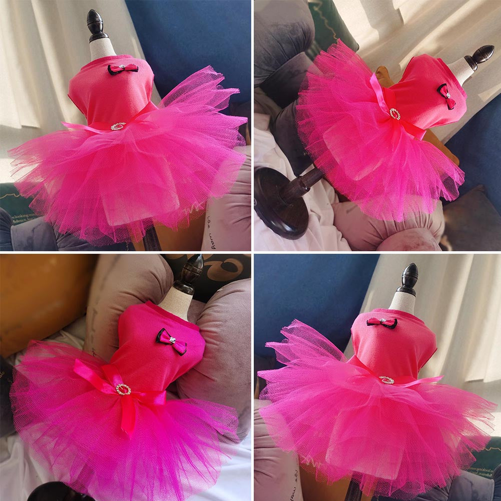 Pet Dog Cat Princess Tutu Dress Bow Bubble Dress Pet Puppy Clothes Dog Apparel Large Clothes for Pets Girl Red XS Animals & Pet Supplies > Pet Supplies > Dog Supplies > Dog Apparel Dcastle