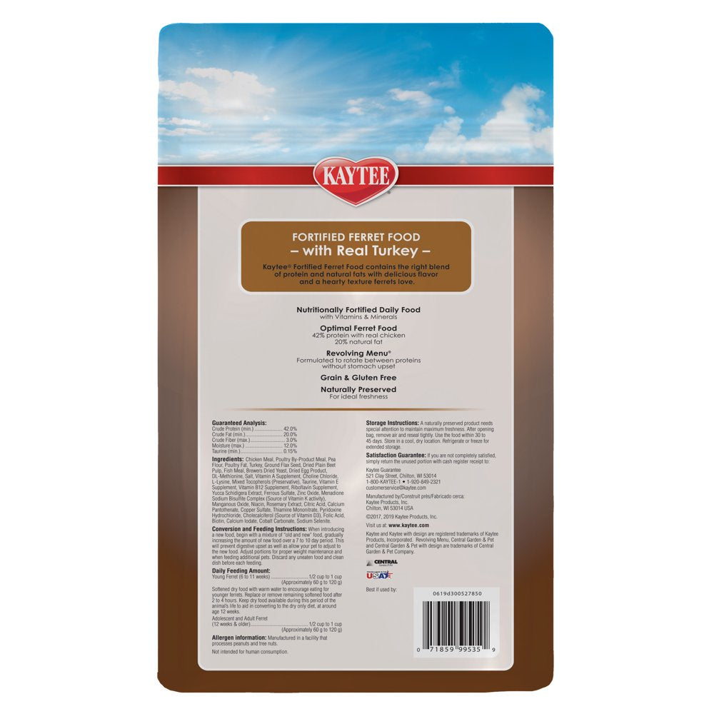 Kaytee Ferret Diet -- Turkey 4 Lb Animals & Pet Supplies > Pet Supplies > Small Animal Supplies > Small Animal Food Central Garden and Pet