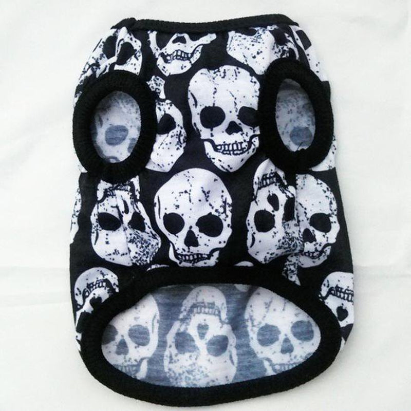 Black Friday Deals 2022! Lidyce Pet Puppy Small Dog Cat Pet Clothes Skull Vest T-Shirt Apparel Clothes XS Animals & Pet Supplies > Pet Supplies > Dog Supplies > Dog Apparel Lidyce