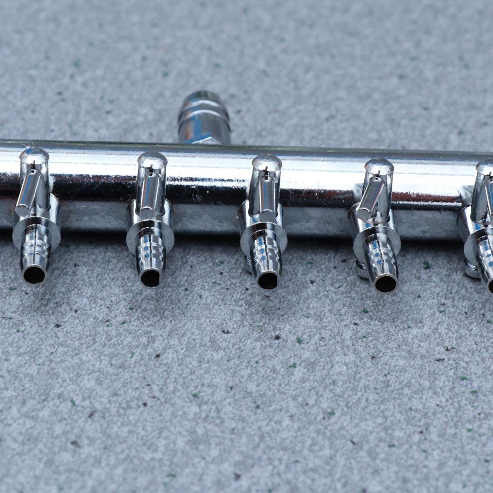 Air Pump Aquarium Flow Lever Distributor Splitter Tank Oxygen Fish Control Manifold Stainless Steel Switch Tube Inline Animals & Pet Supplies > Pet Supplies > Fish Supplies > Aquarium & Pond Tubing FRCOLOR
