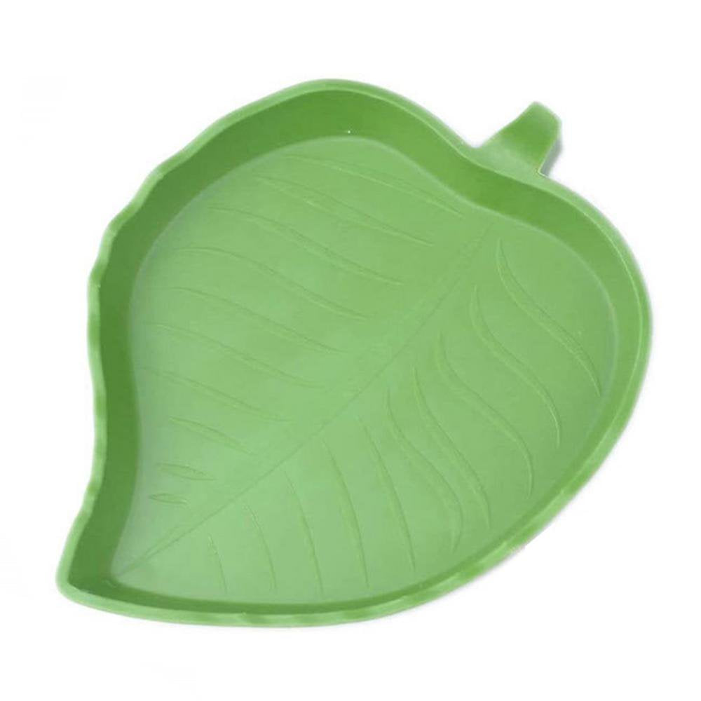 Famure Leaf Reptile Food Water Bowl Flat Drinking and Eating Dish Tortoise Habitat Accessoriesflat Drinking and Eating Plate for Lizards Tortoises Chameleon or Small Reptiles Grand Animals & Pet Supplies > Pet Supplies > Reptile & Amphibian Supplies > Reptile & Amphibian Habitat Accessories Famure S