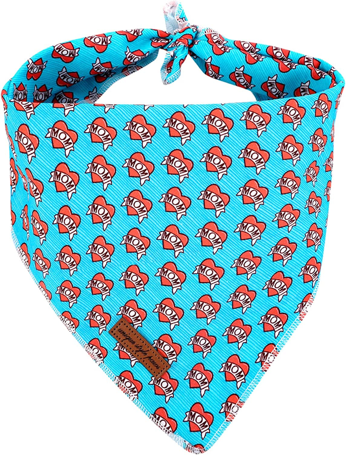 Unique Style Paws Mother'S Day Dog Collar with Bow Tie Blue Heart Puppy Collar Best Gift for Small Medium Large Boys Girls-M Animals & Pet Supplies > Pet Supplies > Dog Supplies > Dog Apparel Unique style paws