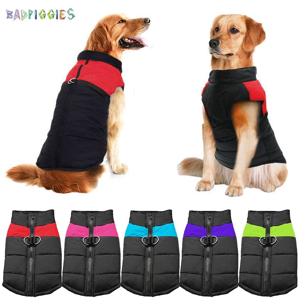 Badpiggies Waterproof Cold-Proof Dog Warm Vest Jacket Coat Winter Clothes for Small Medium Large Dogs Pets (M, Pink) Animals & Pet Supplies > Pet Supplies > Dog Supplies > Dog Apparel BadPiggies 7XL Red