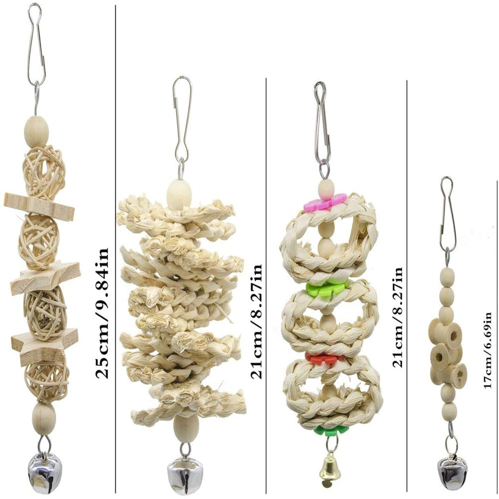 Bird Parrot Swing Toys, Chewing Standing Hanging Perch Hammock Climbing Ladder Bird Cage Toys for Budgerigar, Parakeet, Conure, Cockatiel, Mynah, Love Birds, Finches and Other Small to Medium Birds Animals & Pet Supplies > Pet Supplies > Bird Supplies > Bird Ladders & Perches Foeses