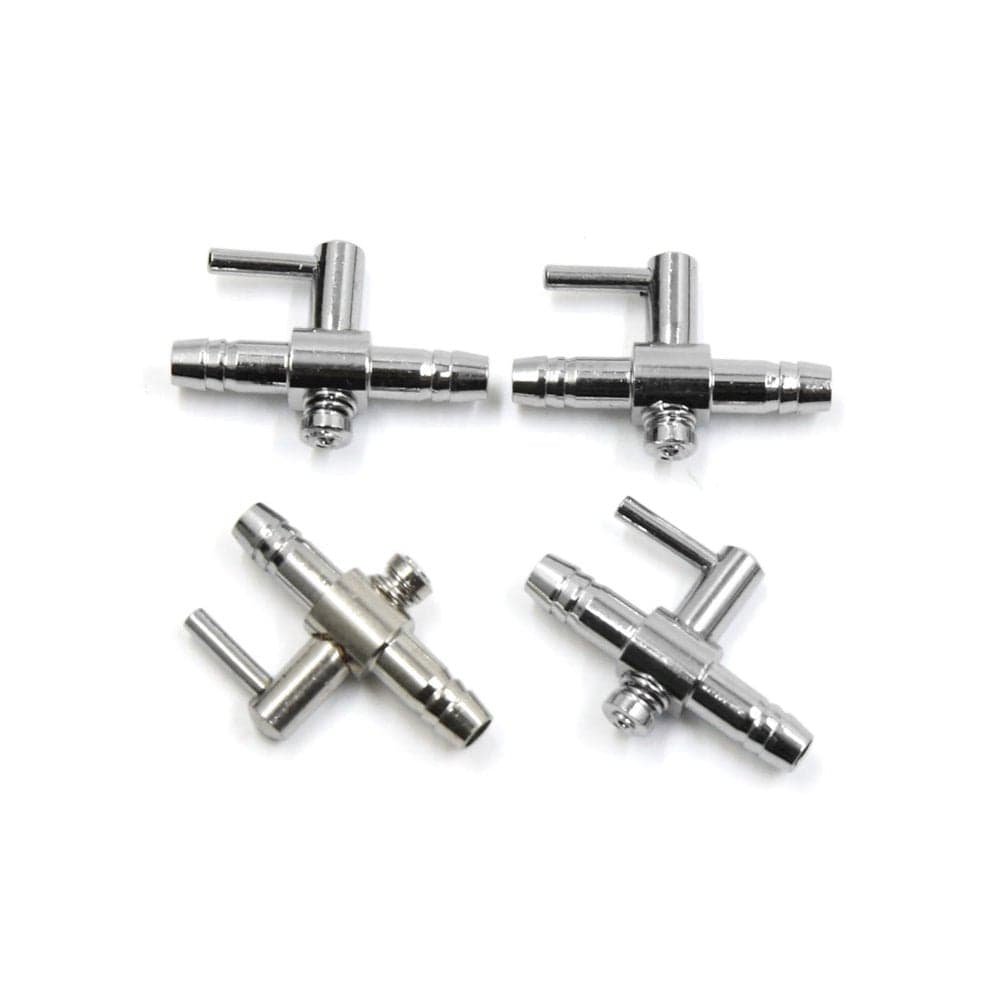 4Pcs Silver Tone Metal Air Flow Control Valve Aquarium Fish Tank Accessories Animals & Pet Supplies > Pet Supplies > Fish Supplies > Aquarium & Pond Tubing Unique Bargains