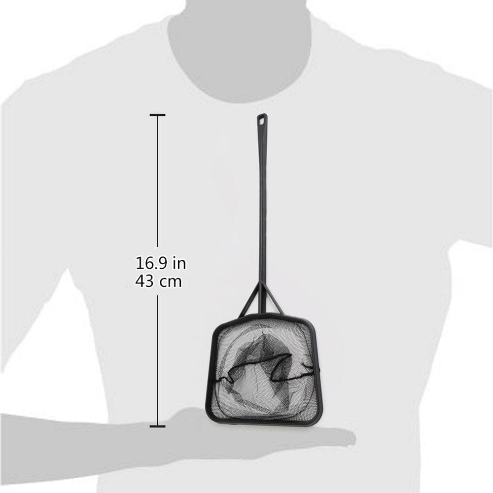 5.5" Wide Black Nylon Plastic Fish Shrimp Skimming Net for Aquarium Betta Tank Animals & Pet Supplies > Pet Supplies > Fish Supplies > Aquarium Fish Nets Unique-Bargains