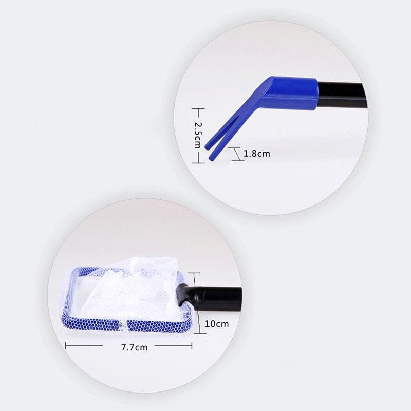 5 in 1 Aquarium Cleaning Tools Fish Net Gravel Rake Algae Scraper Fork Sponge Brush Glass Cleaner;5 in 1 Aquarium Cleaning Tools Net Gravel Rake Algae Scraper Fork Brush Animals & Pet Supplies > Pet Supplies > Fish Supplies > Aquarium Fish Nets BToBackyard