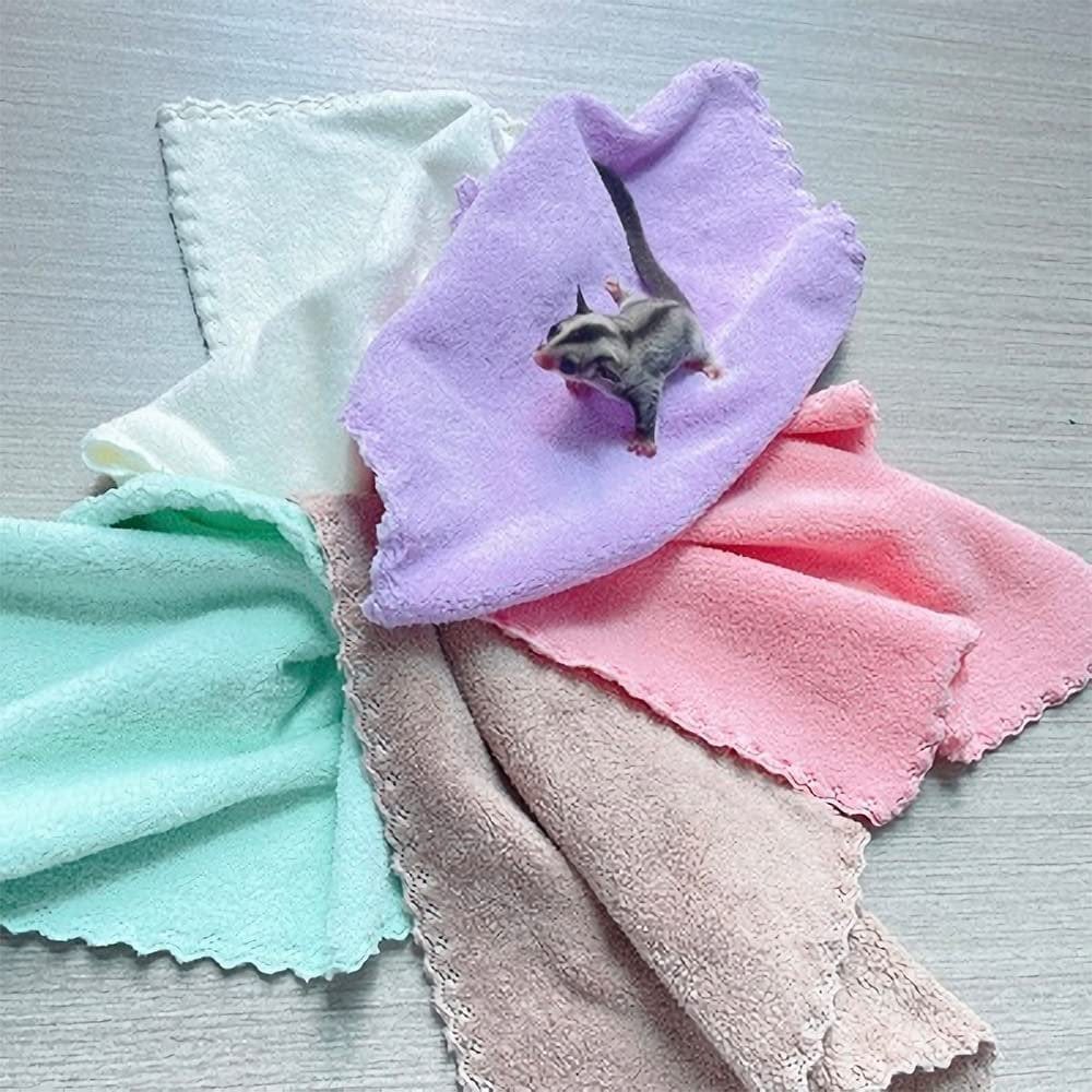 5 Pieces of Guinea Pigs Soft Blankets, Hamster Fleece Cage Liners, Small Animals Bedding Mats Bathe Towels (Small) Animals & Pet Supplies > Pet Supplies > Small Animal Supplies > Small Animal Bedding World Bossmission