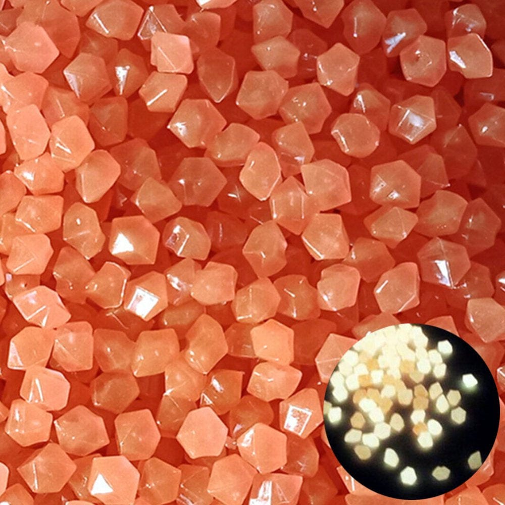 500Pcs Glow in the Dark Pebbles, 0.4 Inch Glowing Rocks for Outdoor Decor, Yard, Garden, Aquarium, Walkway, Fish Tank, Pathway, Dwered and DIY Decorative Animals & Pet Supplies > Pet Supplies > Fish Supplies > Aquarium Decor Orchip Orange