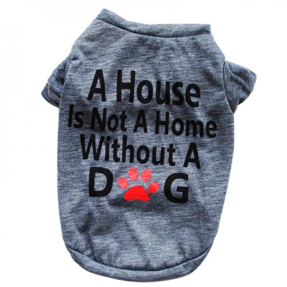 Promotion Clearance!Pet Puppy Summer Vest Small Dog Cat Dogs Clothing Cotton T Shirt Apparel Clothes Dog Shirt Pet Clothing Animals & Pet Supplies > Pet Supplies > Cat Supplies > Cat Apparel EleaEleanor S Dark gray