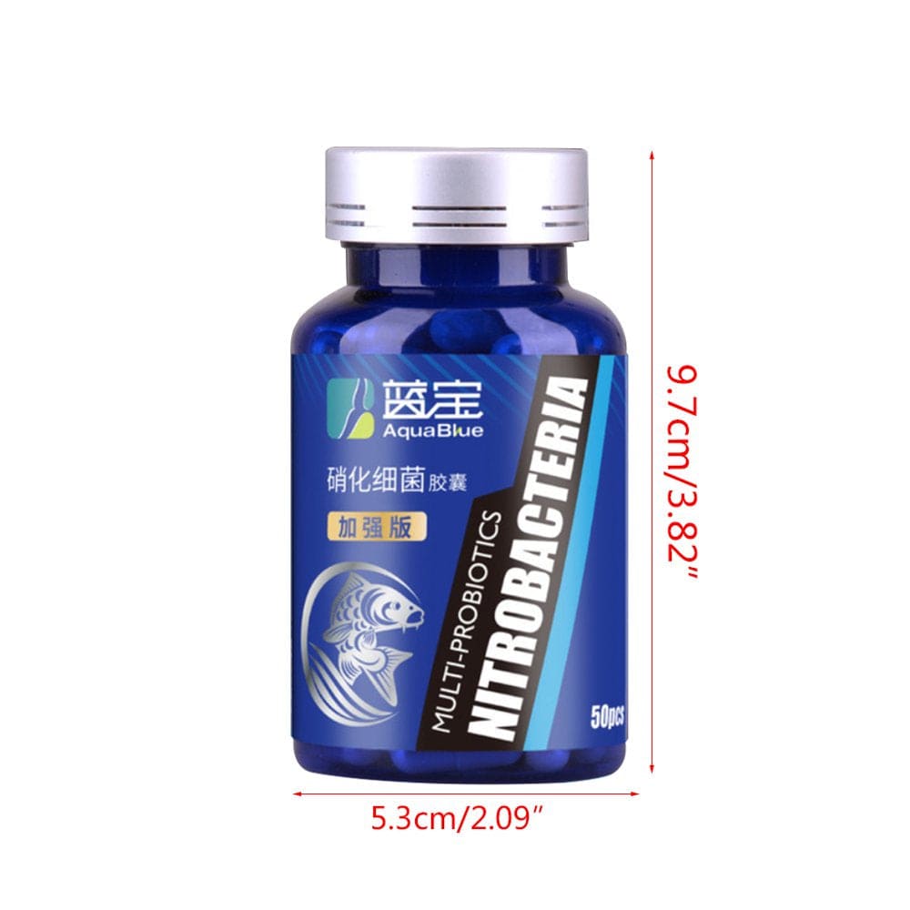50Pcs/Bottle Aquarium Nitrifying Bacteria Concentrated Capsule Fish Tank Pond Cleaning Fresh Water Supplies Animals & Pet Supplies > Pet Supplies > Fish Supplies > Aquarium Cleaning Supplies BIlinli