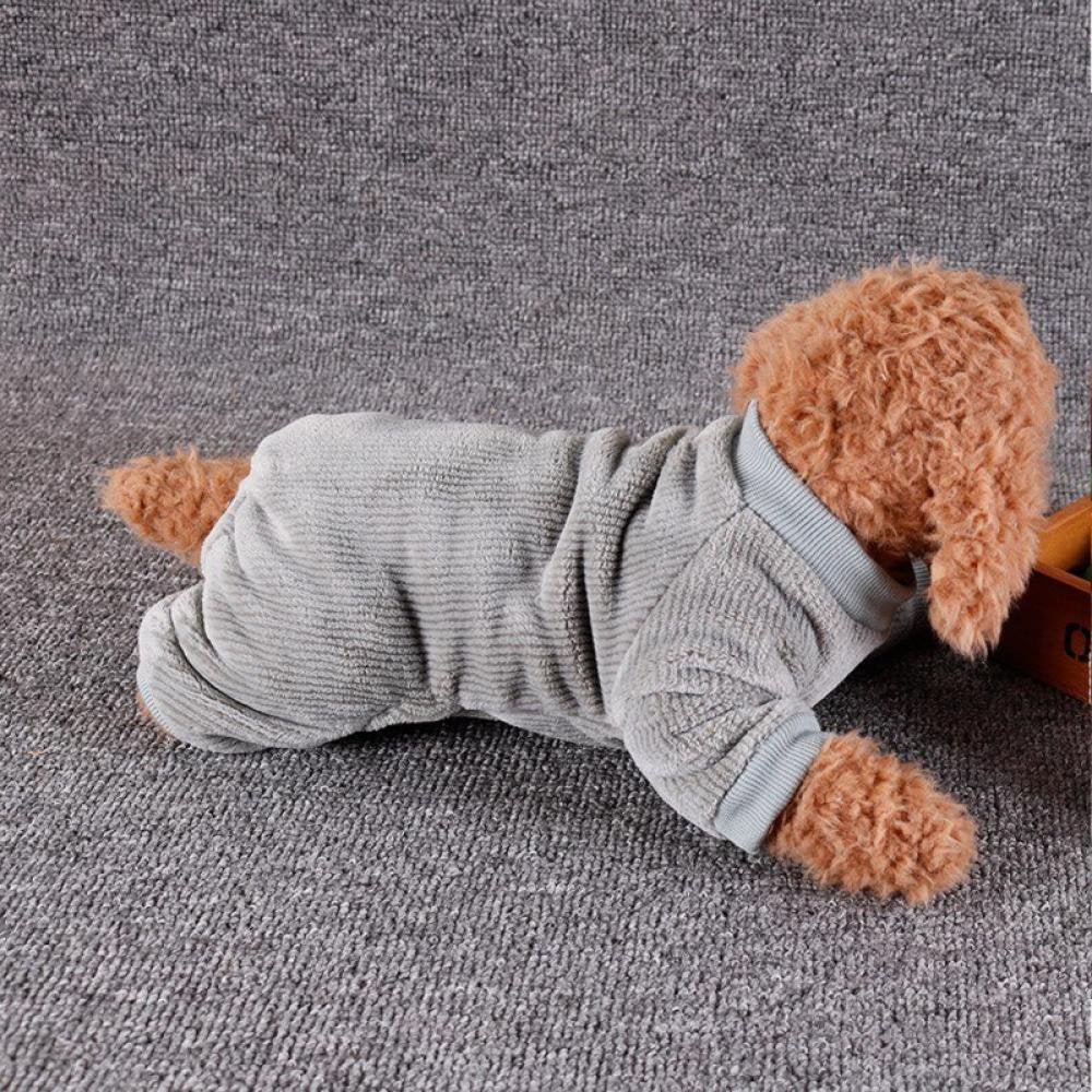 Popvcly 2 Pack Dog Pajamas Flannel Dog Onesie Warm Pet Clothes Soft Dog Pjs Dog Apparel Dog Jumpsuit Jammies with Legs for Pet Dog Cat, Gray+Pink, L Animals & Pet Supplies > Pet Supplies > Dog Supplies > Dog Apparel Popvcly