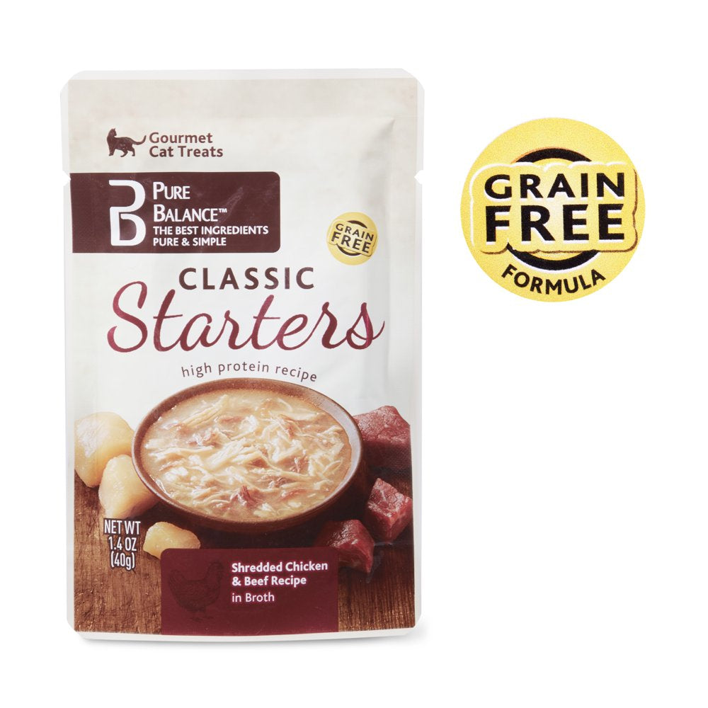 Pure Balance Classic Starters Shredded Chicken & Beef Recipe in Broth Gourmet Cat Treats, 1.4 Oz Animals & Pet Supplies > Pet Supplies > Cat Supplies > Cat Treats Wal-Mart Stores, Inc.