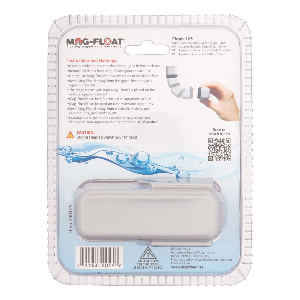 Gulfstream Tropical AGU125MED Mag-Float Glass Aquarium Cleaner, Medium GT00125 GULFSTREAM TROPICAL AQUARIUM Animals & Pet Supplies > Pet Supplies > Fish Supplies > Aquarium Cleaning Supplies Gulfstream Tropical Aquarium