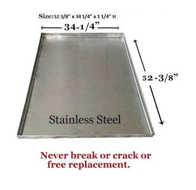 Kennel Crate Pan 52 X 34 Metal Tray for Dog Crate Pan Metal Dog Large Dog Kennel Tray - General Cage 54-Inch Dog Crate - SS - 52 3/8" X 34 1/4" X 1 1/4" H Animals & Pet Supplies > Pet Supplies > Dog Supplies > Dog Houses Pinnacle woodcraft 53.37x34.25