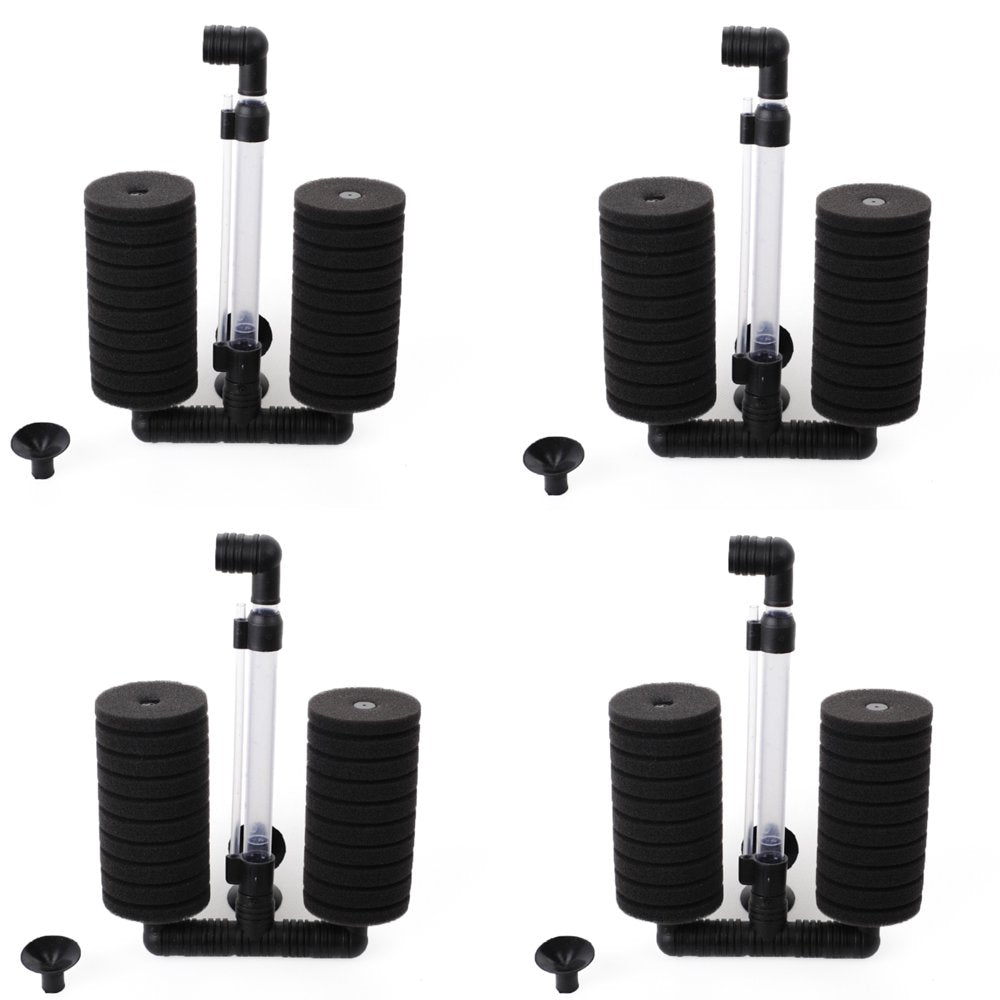Aquaneat Double Sponge Filter for Betta Shrimp Nano Fish Tank 10 Gallons 4 Pcs Animals & Pet Supplies > Pet Supplies > Fish Supplies > Aquarium Filters AquaNeat Large up to 55 Gal