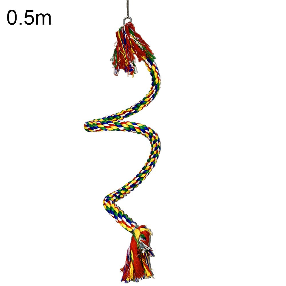 Besufy Pet Bird Toy Bird Parrot Elastic Cotton Rope Hanging Climbing Swing Stand Perch Chew Toy Animals & Pet Supplies > Pet Supplies > Bird Supplies > Bird Toys Besufy