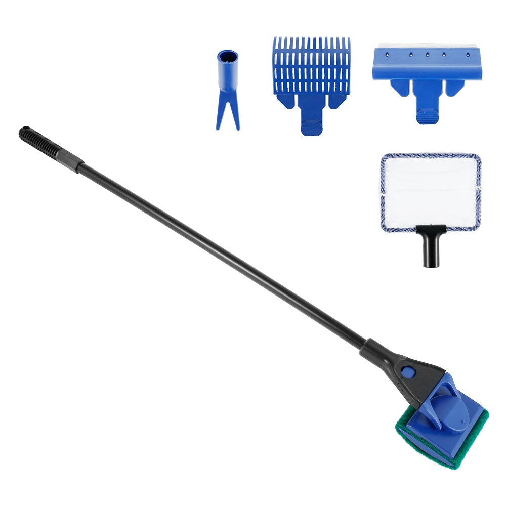 THREN 5 in 1 Aquarium Fish Tank Clean Tools Fish Tank Aquarium Glass Cleaning Brush Fishnet Magnetic Cleaner for Water Changing and Sand Cleaner Animals & Pet Supplies > Pet Supplies > Fish Supplies > Aquarium Fish Nets THREN