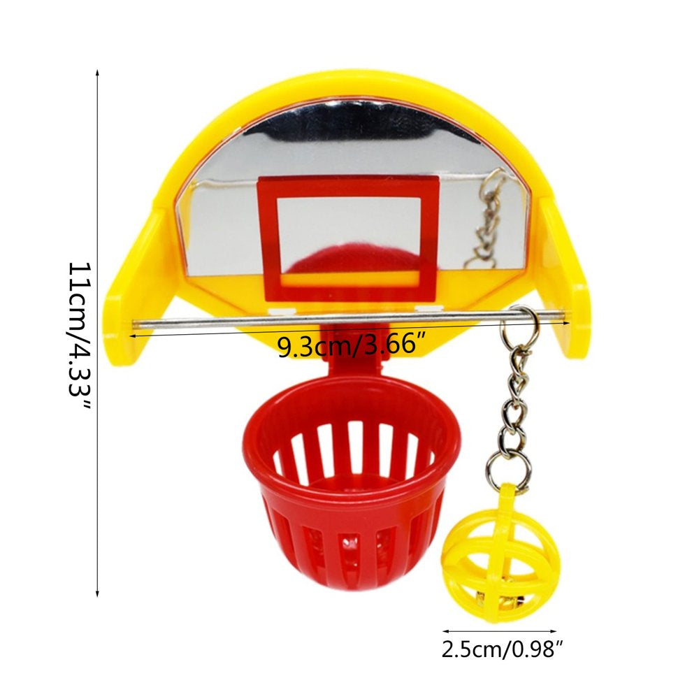 Funny Parrot Birds Toys Mini Basketball Hoop Props Parakeet Bell Ball Chew Toy Animals & Pet Supplies > Pet Supplies > Bird Supplies > Bird Toys CHANCELAND