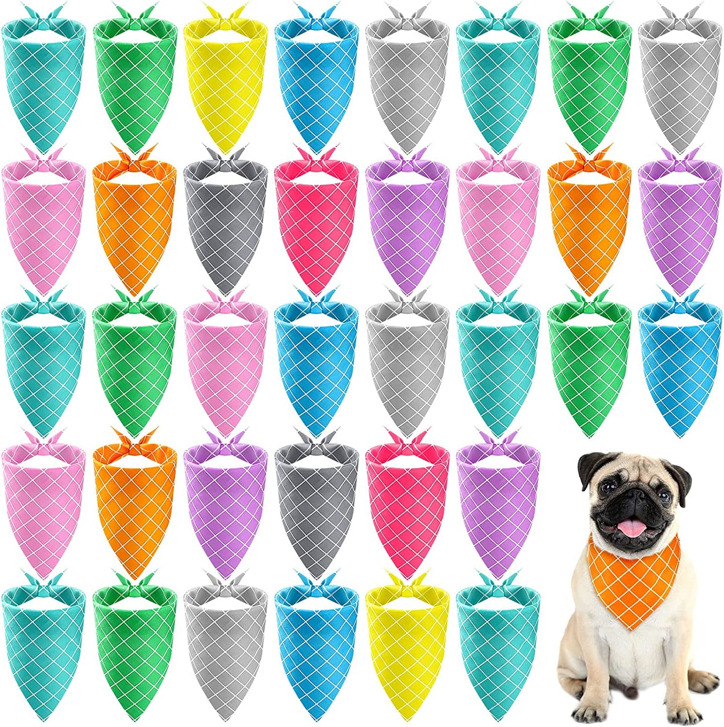 20 Pieces Dog Bandana Dog Bandanna Point Adjustable and Washable Dog Triangle Scarf Dog Kerchiefs Dog Bib Accessories for Small to Medium Dog Puppy Cat (Polka Dots) Animals & Pet Supplies > Pet Supplies > Dog Supplies > Dog Apparel Frienda Plaid