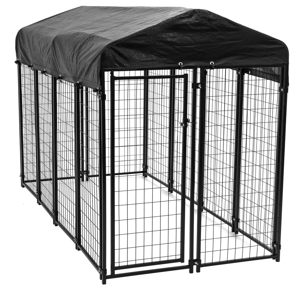 Lucky Dog Uptown Welded Wire Dog Kennel W/ Cover, 6'H X 4'W X 8'L Animals & Pet Supplies > Pet Supplies > Dog Supplies > Dog Kennels & Runs Jewett Cameron Company