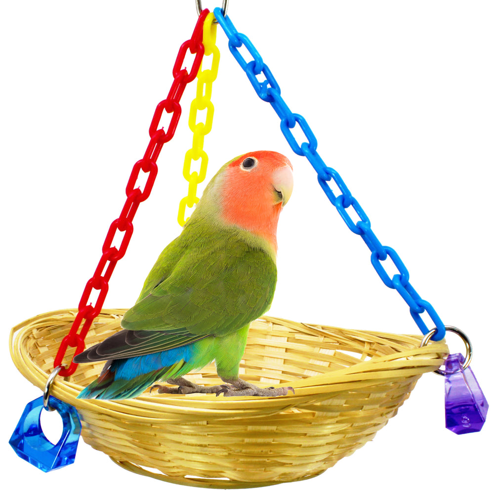 Bonka Bird Toys 1914 Basket Swing Bird Toy. Animals & Pet Supplies > Pet Supplies > Bird Supplies > Bird Toys Bonka Bird Toys
