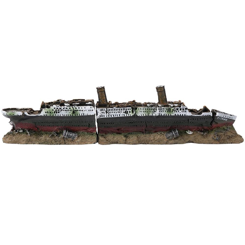 Ccdes Wreck Ornaments, Fish Tank Decoration, Titanic Lost Wrecked Boat Ship Aquarium Decoration Ornament Animals & Pet Supplies > Pet Supplies > Fish Supplies > Aquarium Decor Ccdes