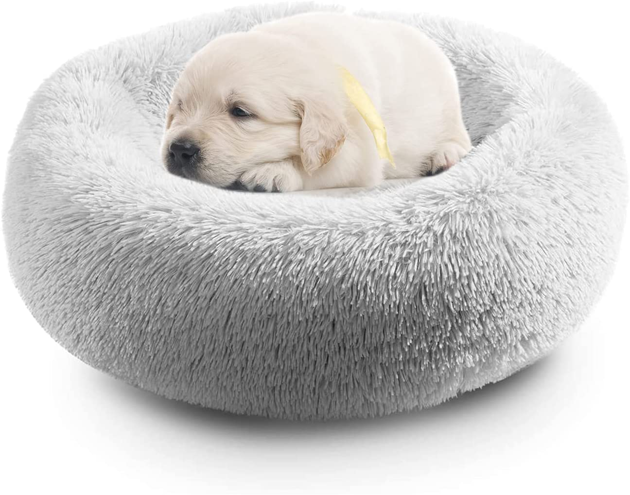 Dog Beds Calming Donut Cuddler, Washable round Dog Bed for Small Dogs, Machine Washable, Waterproof Bottom, for Joint-Relief and Sleep Improvement Animals & Pet Supplies > Pet Supplies > Dog Supplies > Dog Beds Generic 20"
