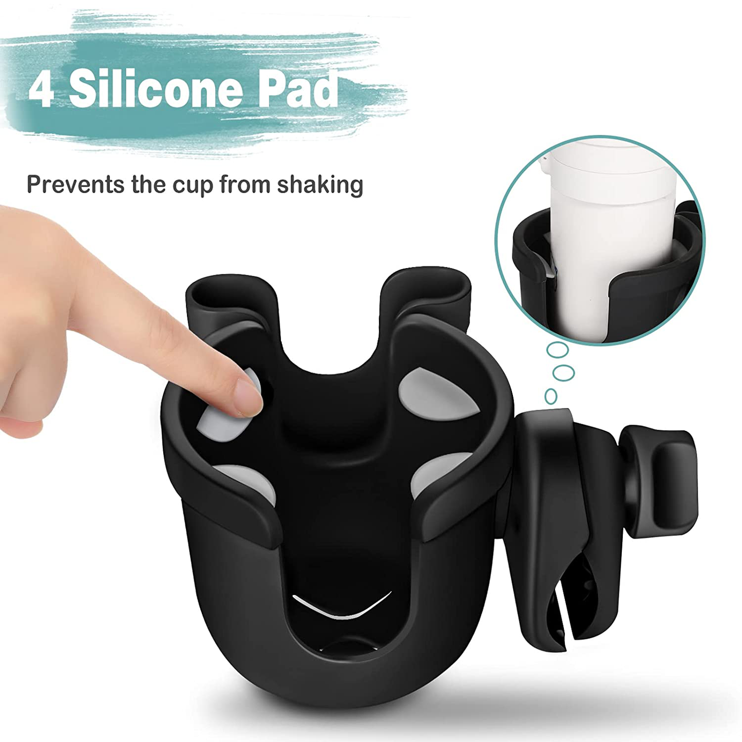 Stroller Cup Holder, Wheelchair Accessories and Stroller Accessories Cup Holder for Stroller with Phone Holder, 2-In-1 Bottle Holder for Stroller, Bike, Wheelchair, Walker, Pushchair Animals & Pet Supplies > Pet Supplies > Dog Supplies > Dog Treadmills Guiseapue
