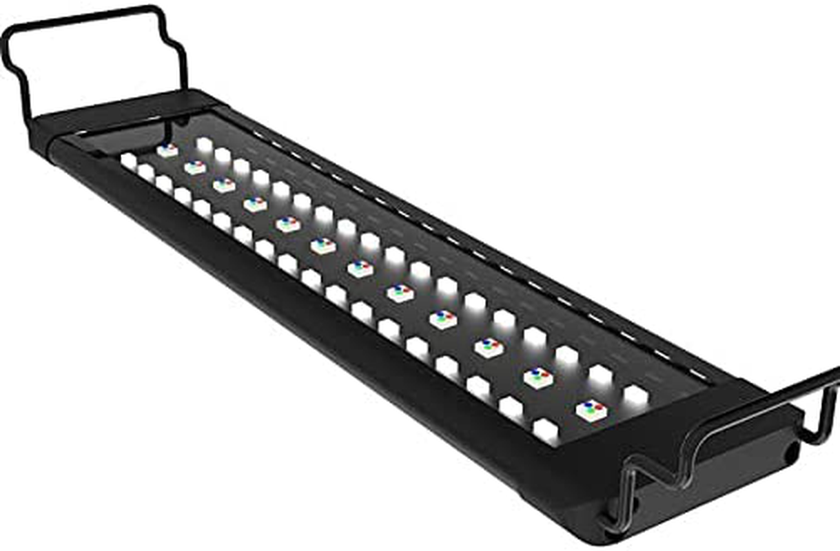 Mingdak Full Spectrum LED Aquarium Light,Fish Tank Light with Aluminum Housing Extendable Brackets,White Blue Red Green Leds for Freshwater Plants,48 to 54-Inch,6500K Animals & Pet Supplies > Pet Supplies > Fish Supplies > Aquarium Lighting MingDak 4000 LUX (12"-18")