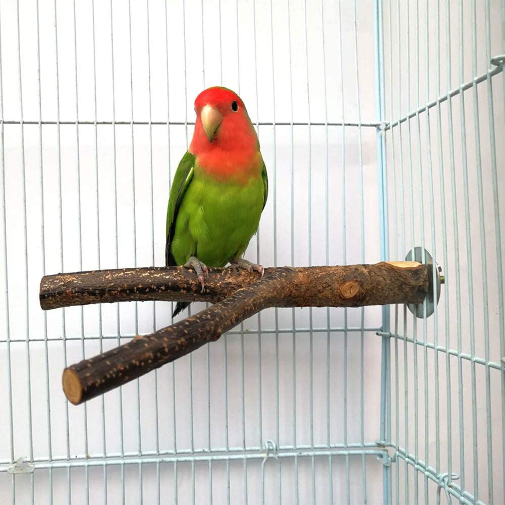 QUMY Bird Parrot Toys Hanging Bell Pet Bird Cage Hammock Swing Toy Wooden Hanging Perch Toy for Small Parakeets Cockatiels, Conures, Macaws, Parrots, Love Birds, Finches Animals & Pet Supplies > Pet Supplies > Bird Supplies > Bird Cages & Stands QUMY
