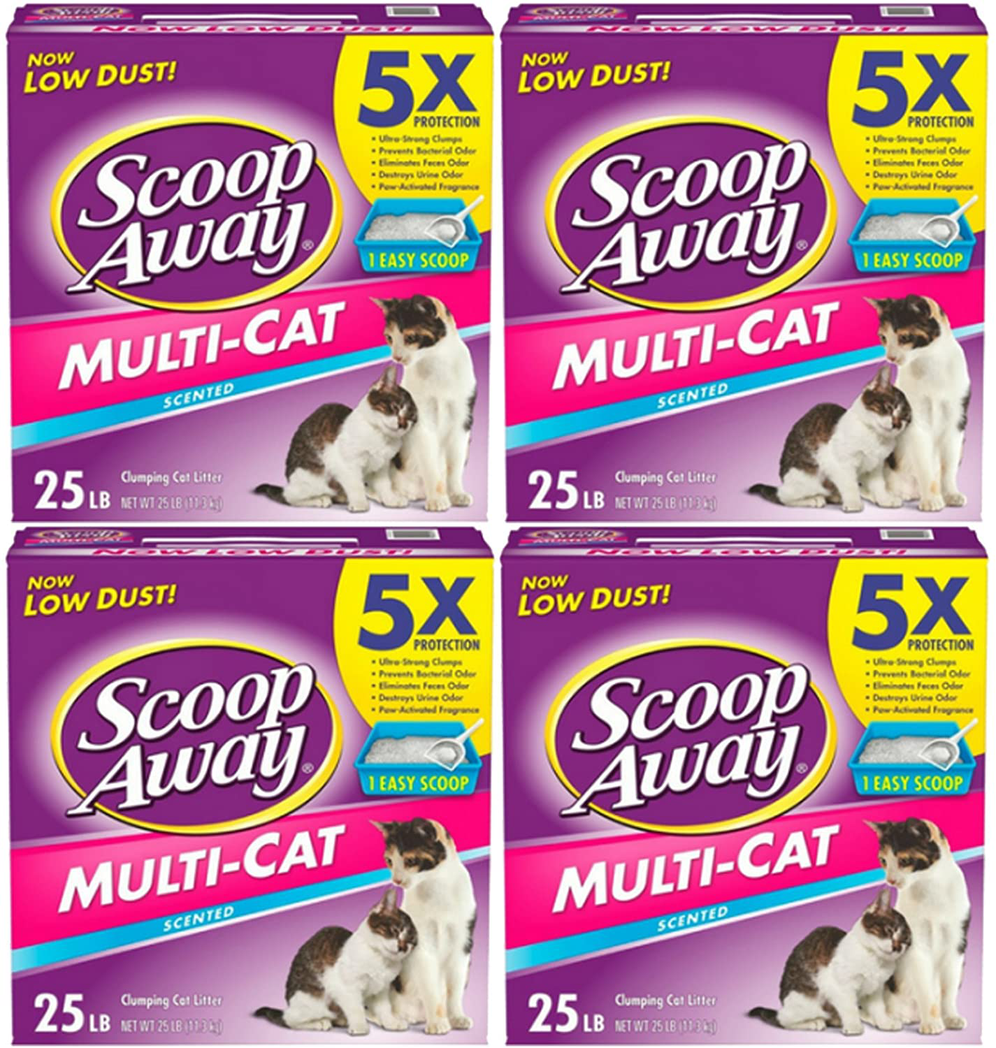 Scoop Away Complete Performance, Scented Multi-Cat Litter, 25 Lbs, 4-Pack Animals & Pet Supplies > Pet Supplies > Cat Supplies > Cat Litter Scoop Away