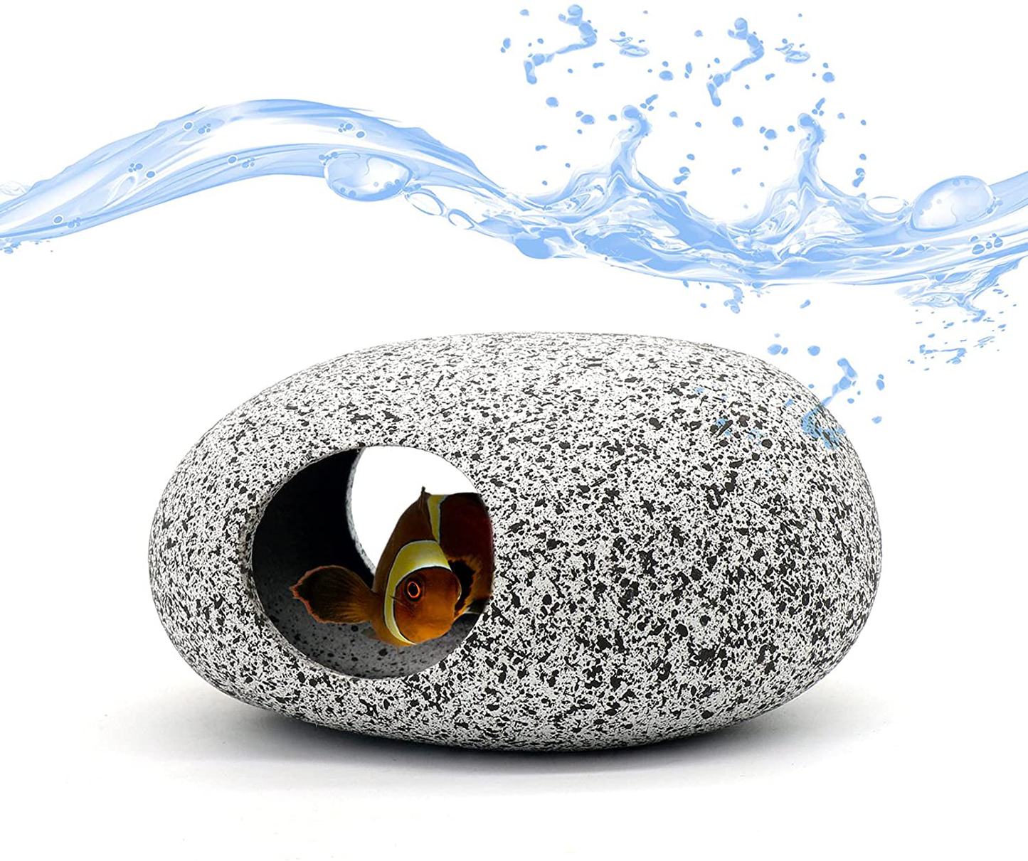 Reptile Cave Ceramic Hidden Cavern Cave Fish Tank Decoration Aquarium Decor Betta Hideaway Shrimp Breeding Playing Animals & Pet Supplies > Pet Supplies > Fish Supplies > Aquarium Decor Relaqcc L