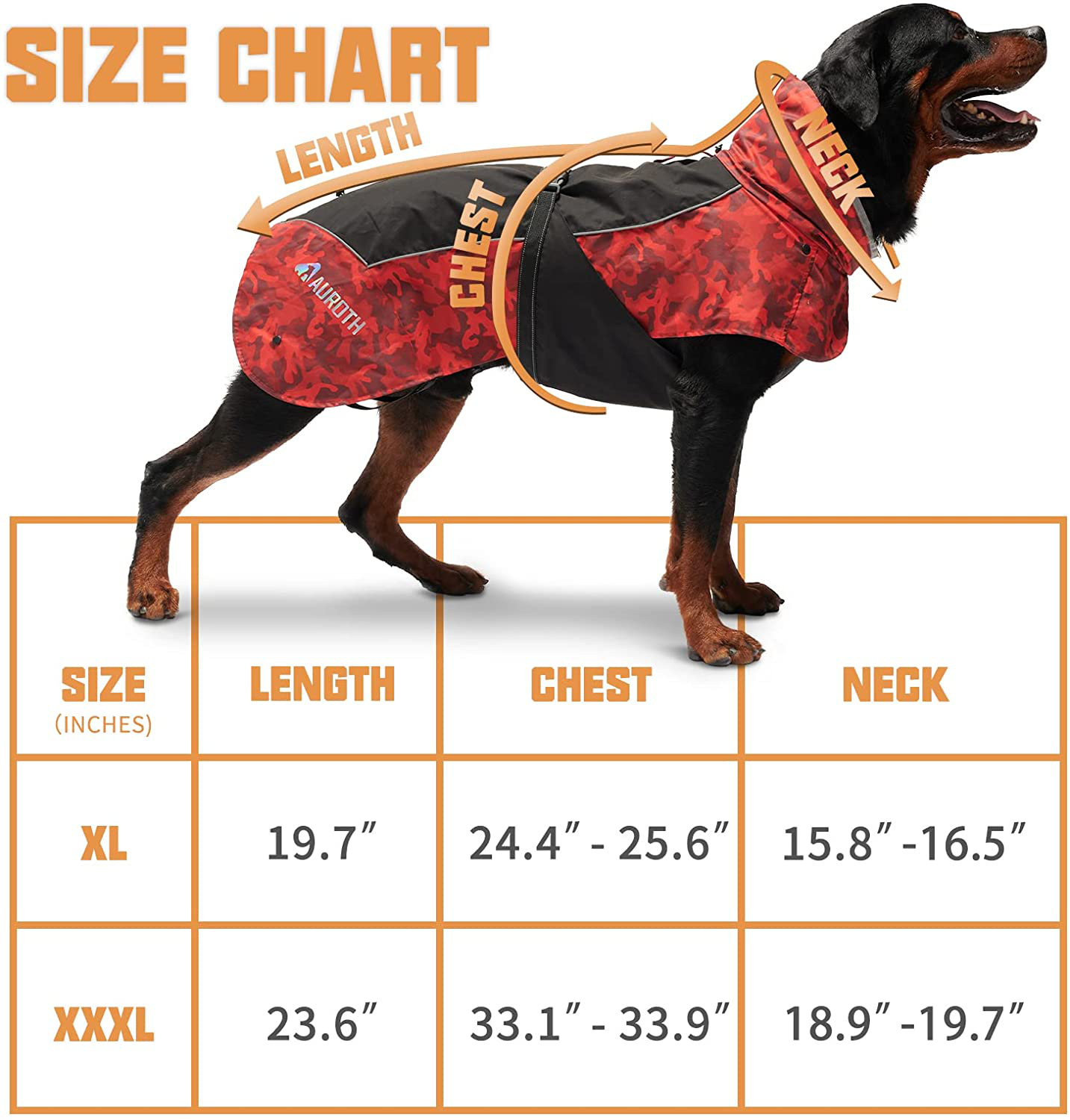 Auroth Dog Jacket Outdoor, Waterproof Dog Raincoat for Large Medium Dogs, Reflective Dog Rain Jacket with Adjustable Elastic Rope and Leash Hole Animals & Pet Supplies > Pet Supplies > Dog Supplies > Dog Apparel AUROTH