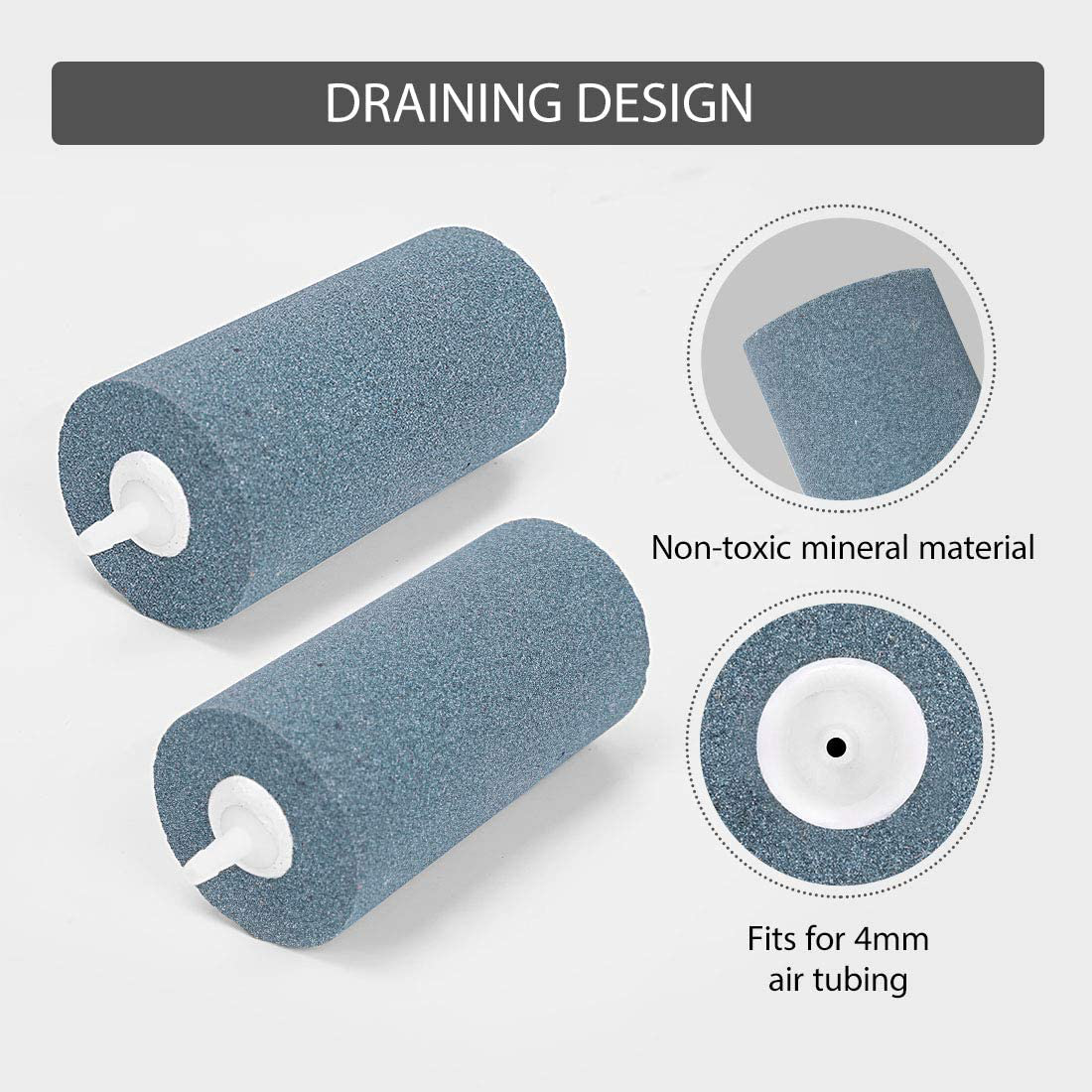 VIVOHOME Air Stones 4 X 2 Inch, Airstones Diffuser for Aquarium Fish Tank Hydroponics Pump, Pack of 2 Animals & Pet Supplies > Pet Supplies > Fish Supplies > Aquarium & Pond Tubing VIVOHOME