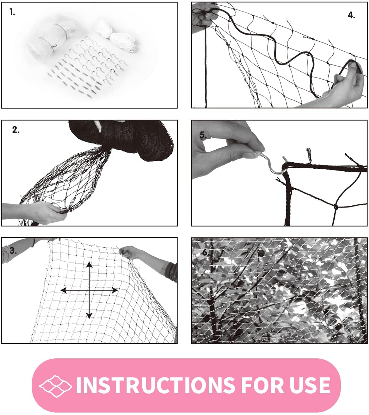 PAWISE Cat Safety Net, Cat Balcony Net Pet Anti-Fall Netting for Window Stairs,Dog Fence Nets Transparent Including a 25M Rope 20 Hooks Animals & Pet Supplies > Pet Supplies > Fish Supplies > Aquarium Fish Nets PAWISE