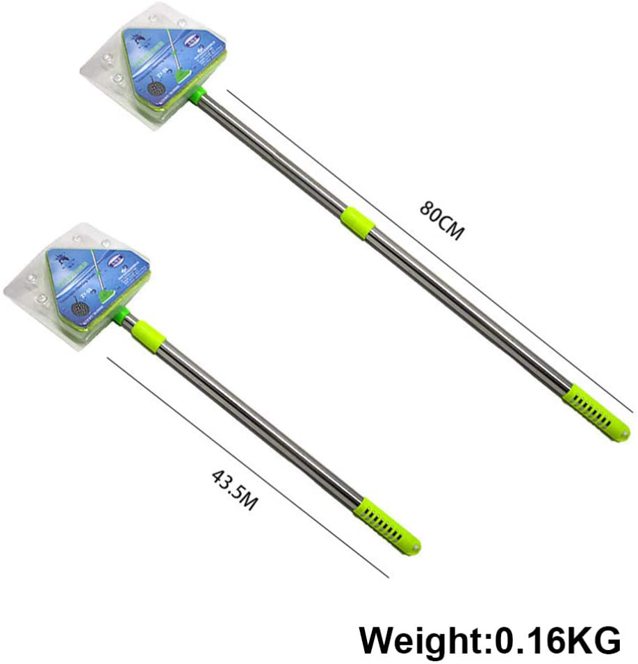 POPETPOP Fish Tank Cleaner -Triangle Sponge Cleaning Brush - Portable Scraper Practical Scrubber with Non-Slip Long Handle Aquarium Cleaning Sponge - 80CM (Random Color) Animals & Pet Supplies > Pet Supplies > Fish Supplies > Aquarium Cleaning Supplies POPETPOP