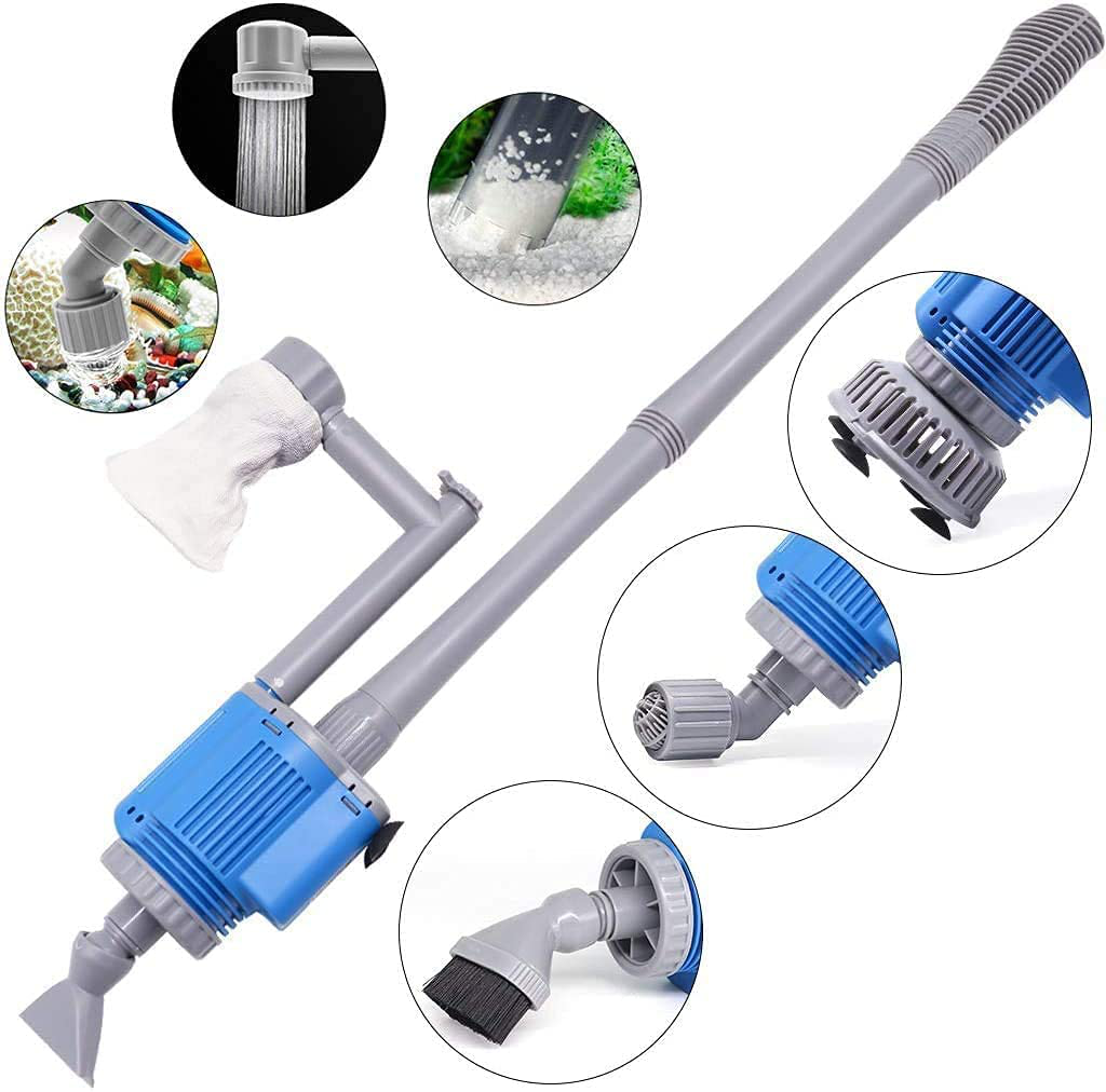 UPETTOOLS Aquarium Gravel Cleaner - Electric Automatic Removable Vacuum Water Changer Sand Algae Cleaner Filter Changer 110V/28W Animals & Pet Supplies > Pet Supplies > Fish Supplies > Aquarium Fish Nets UPETTOOLS