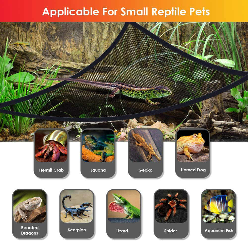 KATUMO Leopard Gecko Tank Accessories, Reptile Habitat Decor Mesh Hammock Reptiles Hanging Plants Artificial Bendable Climbing Vines Coconut Hideout Ideal for Gecko, Chameleon, Lizard, Frog, Snake Animals & Pet Supplies > Pet Supplies > Reptile & Amphibian Supplies > Reptile & Amphibian Habitat Accessories KATUMO