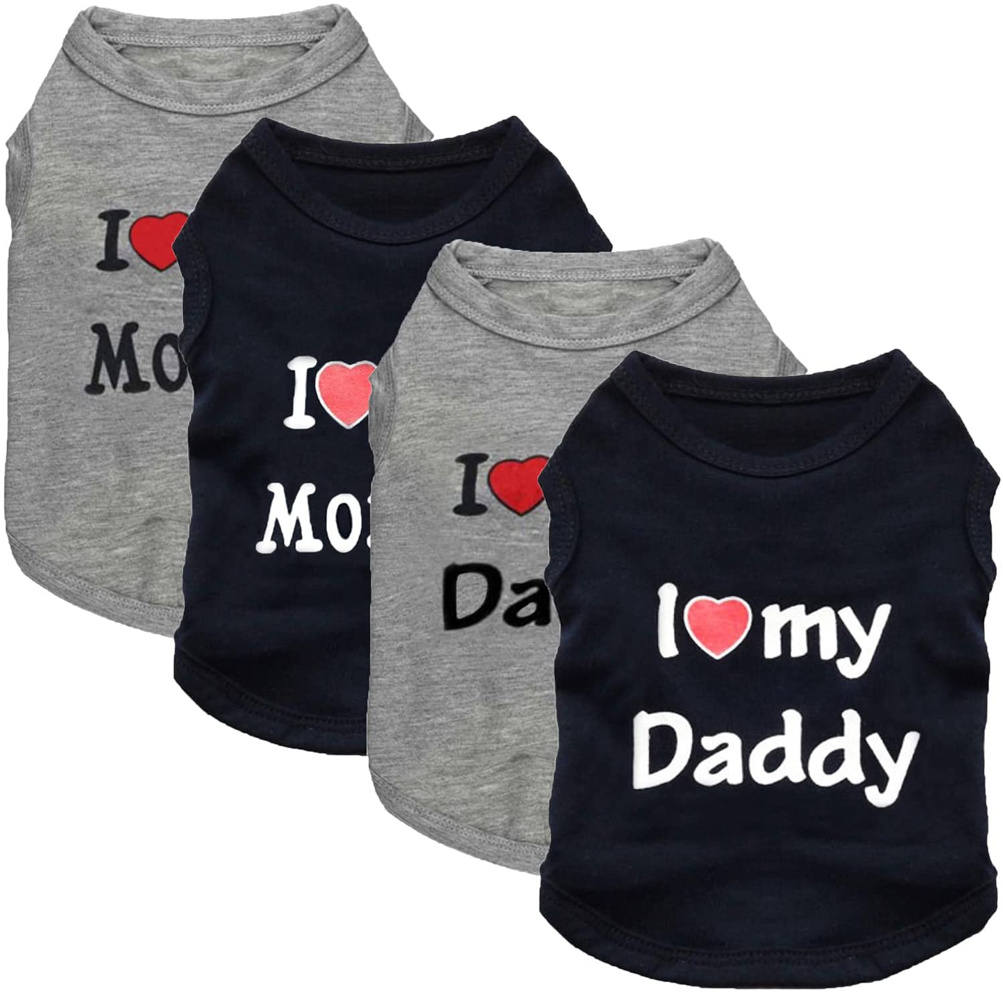 Puppy Clothes for Small Dog Boy Summer Shirt for Chihuahua Yorkies Male Pet Outfits Cat Clothing Black Vest Funny Apparel …… Animals & Pet Supplies > Pet Supplies > Cat Supplies > Cat Apparel Likemi 4pack Large