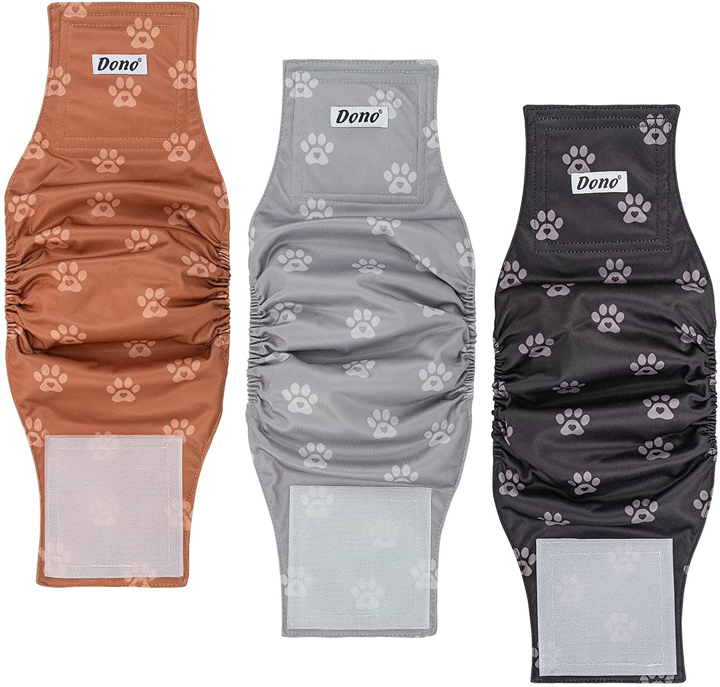Dono Washable Dog Belly Bands (Pack of 3), Premium Male Dogs Wraps Reusable Dog Diapers High Absorbency Incontinence and Puppy Doggie Training Animals & Pet Supplies > Pet Supplies > Dog Supplies > Dog Diaper Pads & Liners Dono