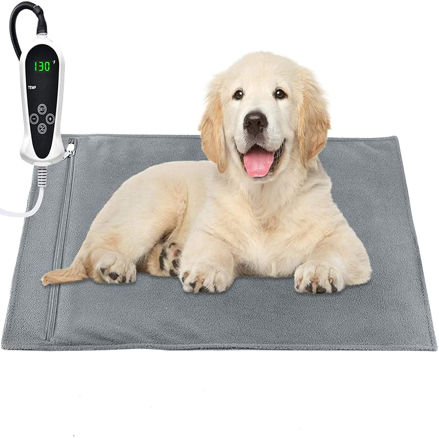 RIOGOO Pet Heating Pad, Upgraded Electric Dog Cat Heating Pad Indoor Waterproof, Auto Power Off Animals & Pet Supplies > Pet Supplies > Cat Supplies > Cat Beds RIOGOO Large: 22"x 18"
