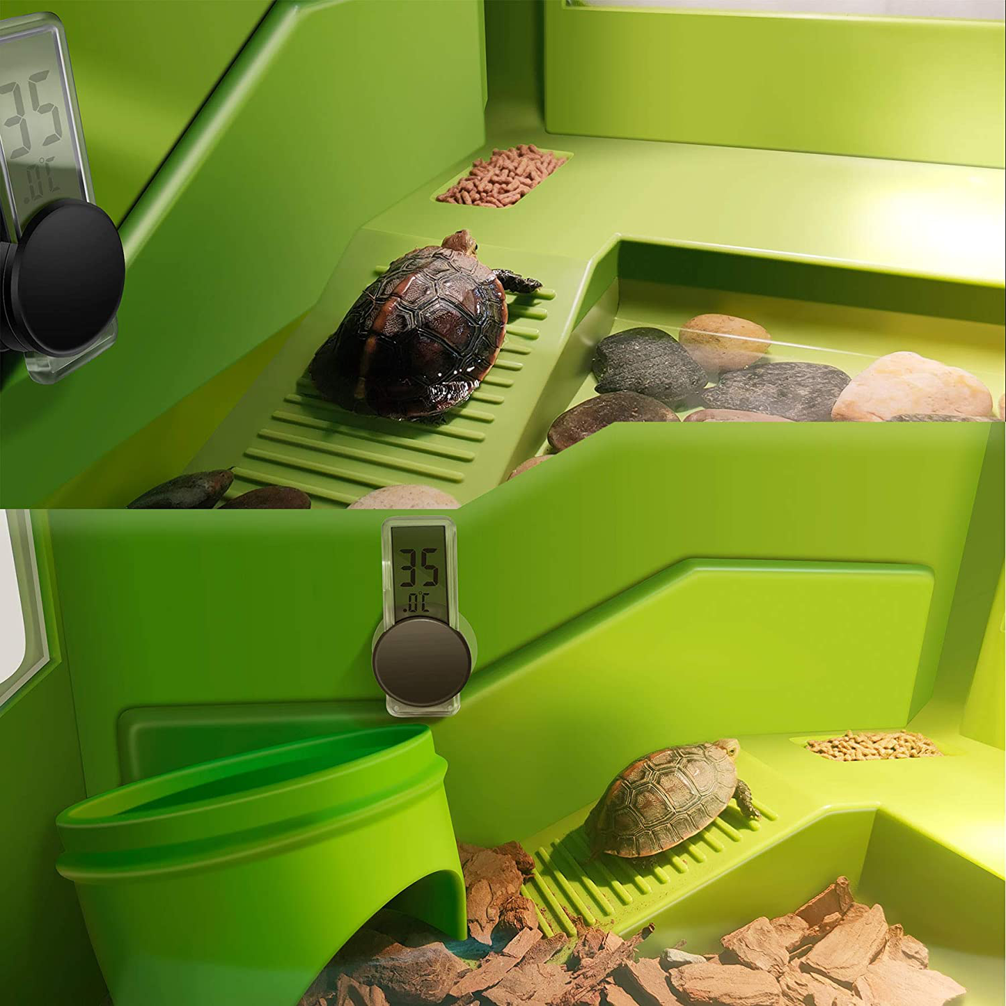 High-Grade Reptile Terrariums Neptonion Come with a Heating Lamp, an Abri and an Aquarium Thermometer, Suitable for Most Amphibious Such as Turtle, Chameleon, Frog, Pet Snake, Spider, Dynastes M Size Animals & Pet Supplies > Pet Supplies > Reptile & Amphibian Supplies > Reptile & Amphibian Habitat Heating & Lighting NEPTONION