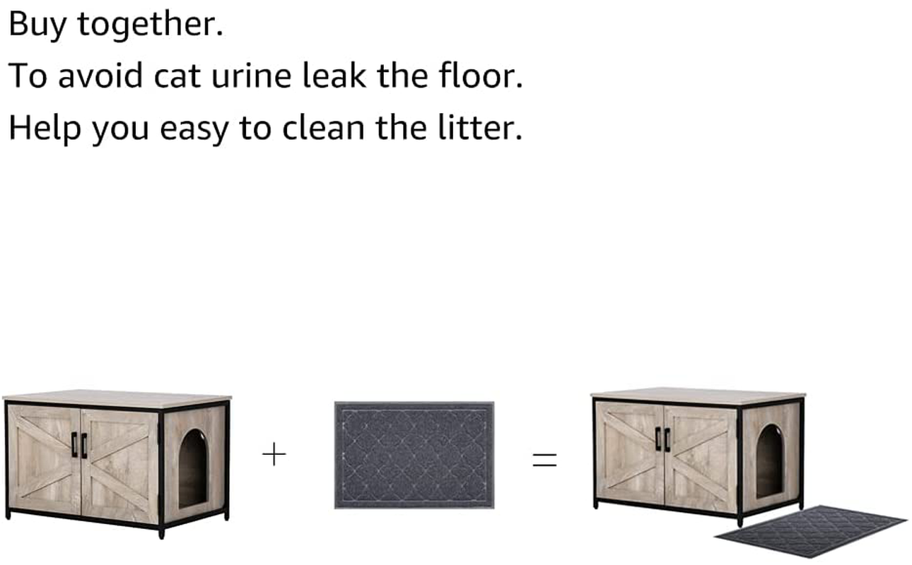 Unipaws Cat Litter Box Enclosure with Top Opening, Suitable for Large Cat, High Jumbo Litter Box, Automatic Litter Box Hidden, Cat House, Privacy Cat Washroom Bench with Metal Frame Animals & Pet Supplies > Pet Supplies > Cat Supplies > Cat Furniture unipaws