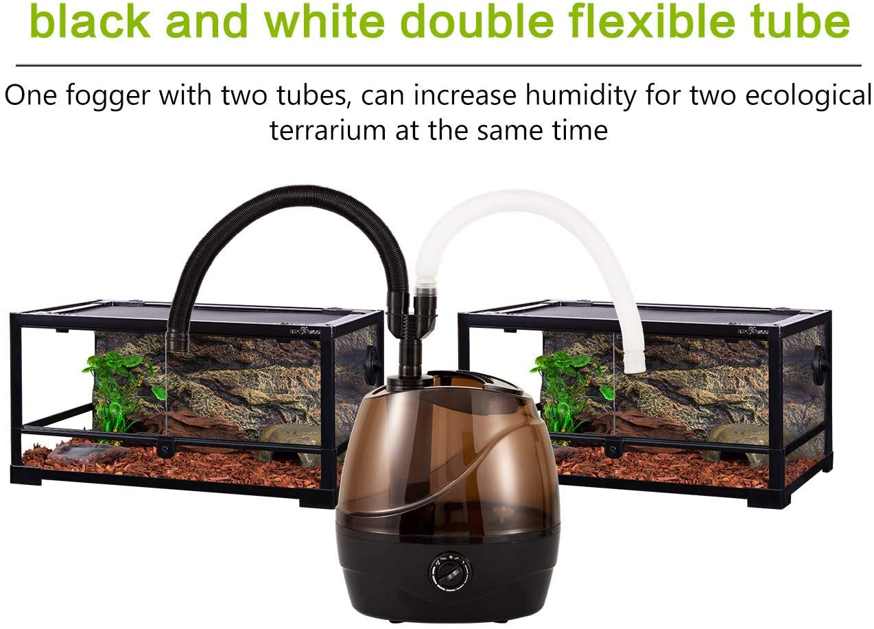 Oiibo Reptile Humidifier, Double Extension Tube, 2 in 1 Joint, Suitable for Reptiles, Amphibians and Terrarium (2.2 Liter Tank) Animals & Pet Supplies > Pet Supplies > Reptile & Amphibian Supplies > Reptile & Amphibian Habitats Oiibo