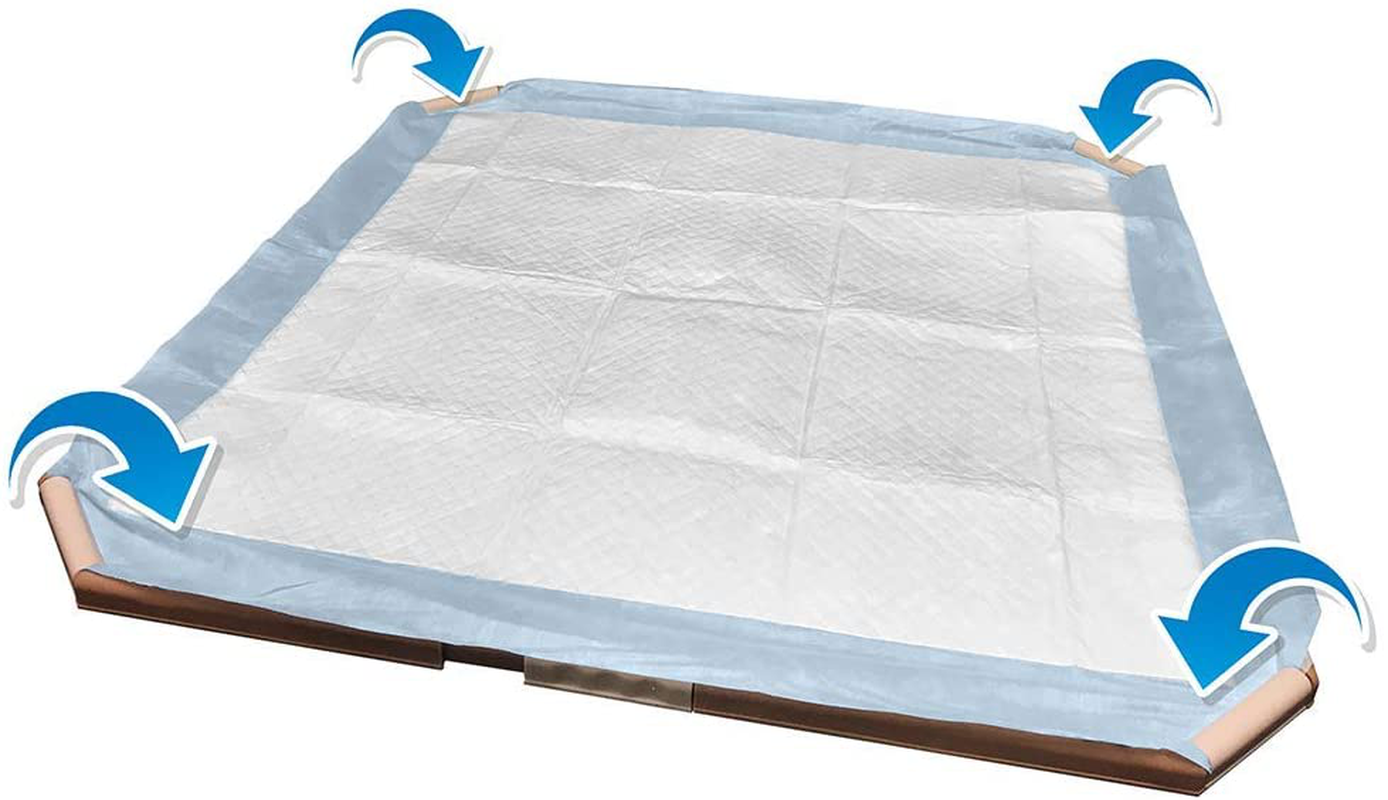 OUT! Dog Pad Holder | Portable Tray for Pet Training and Puppy Pads | Protection against Pad Leakage, Bunching, and Shredding | Fits Pads 21 X 21 Inches or Smaller Animals & Pet Supplies > Pet Supplies > Dog Supplies > Dog Diaper Pads & Liners OUT!