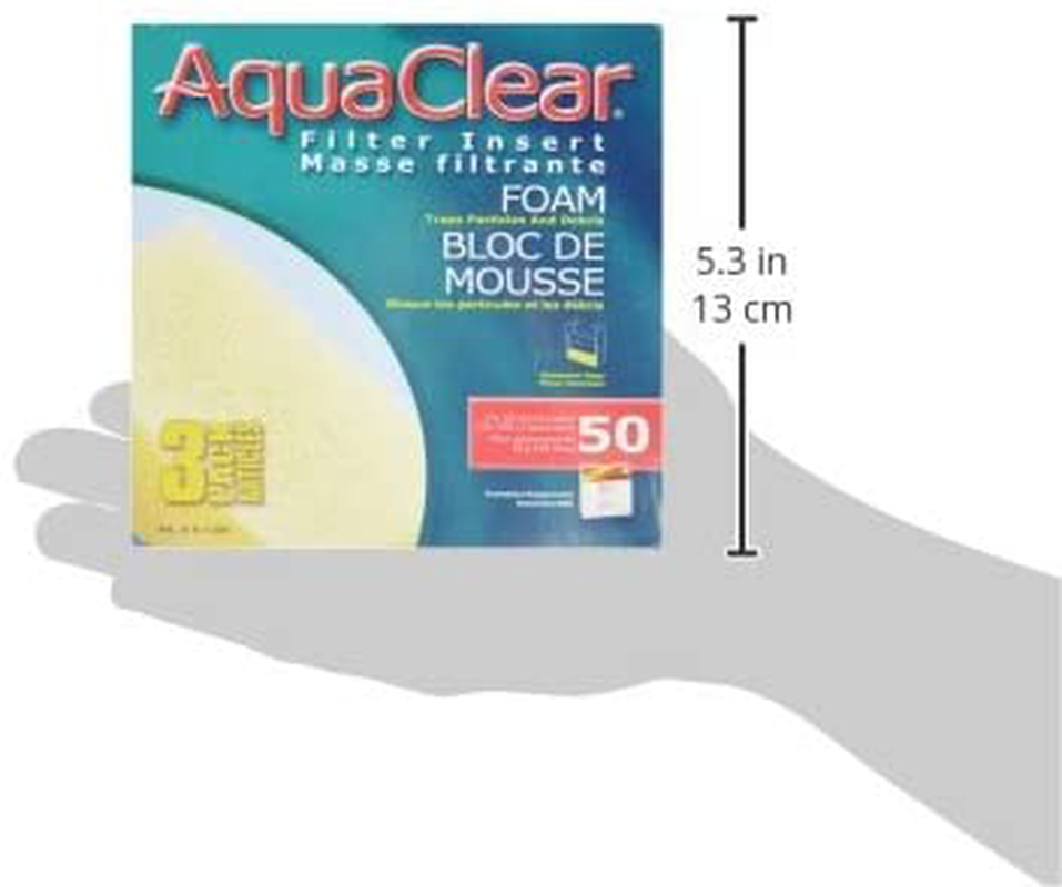 Aquaclear 50 Foam Filter Inserts, Aquarium Filter Replacement Media, 3-Pack, A1394 Animals & Pet Supplies > Pet Supplies > Fish Supplies > Aquarium Filters Aqua Clear