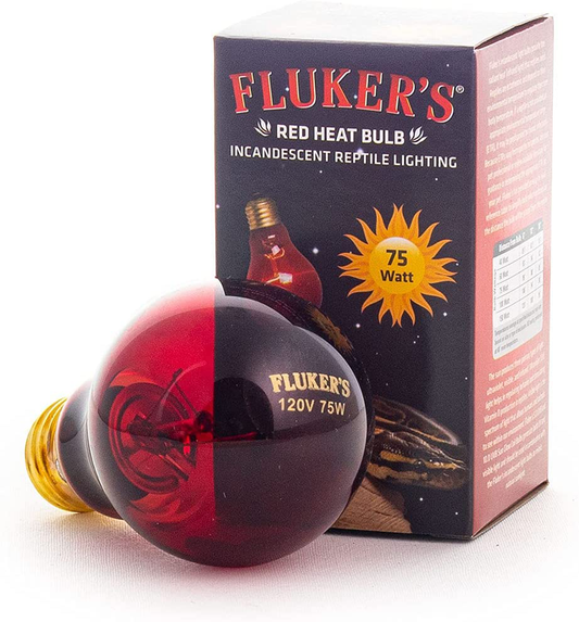 Fluker'S Red Heat Bulbs for Reptiles Animals & Pet Supplies > Pet Supplies > Reptile & Amphibian Supplies > Reptile & Amphibian Habitat Heating & Lighting Fluker's 75 Watts  