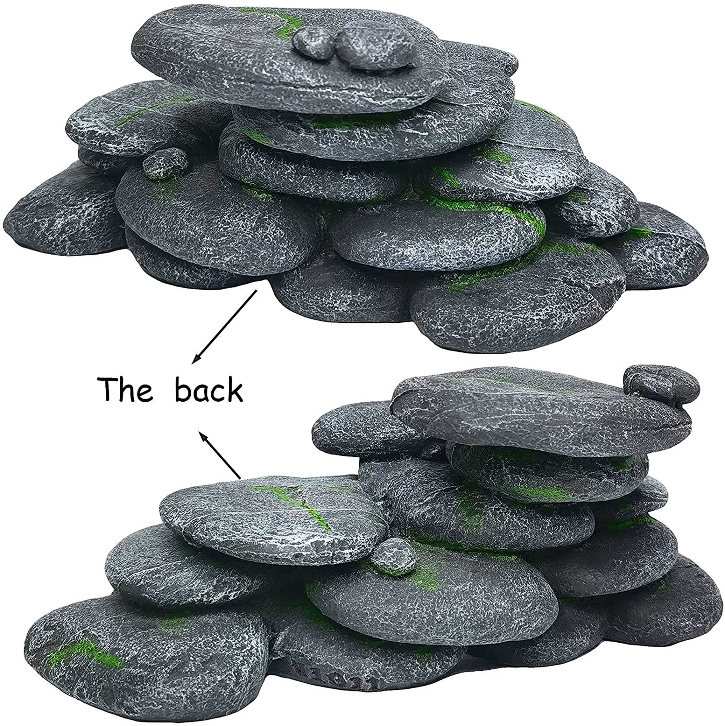 Kathson Turtle Basking Rock Reptile Hiding Cave Climbing Platform Frogs Habitat Decor Turtles Resting Terrace Resin Stone Aquarium Ornament for Salamanders Newts Amphibians Animals & Pet Supplies > Pet Supplies > Reptile & Amphibian Supplies > Reptile & Amphibian Habitats kathson