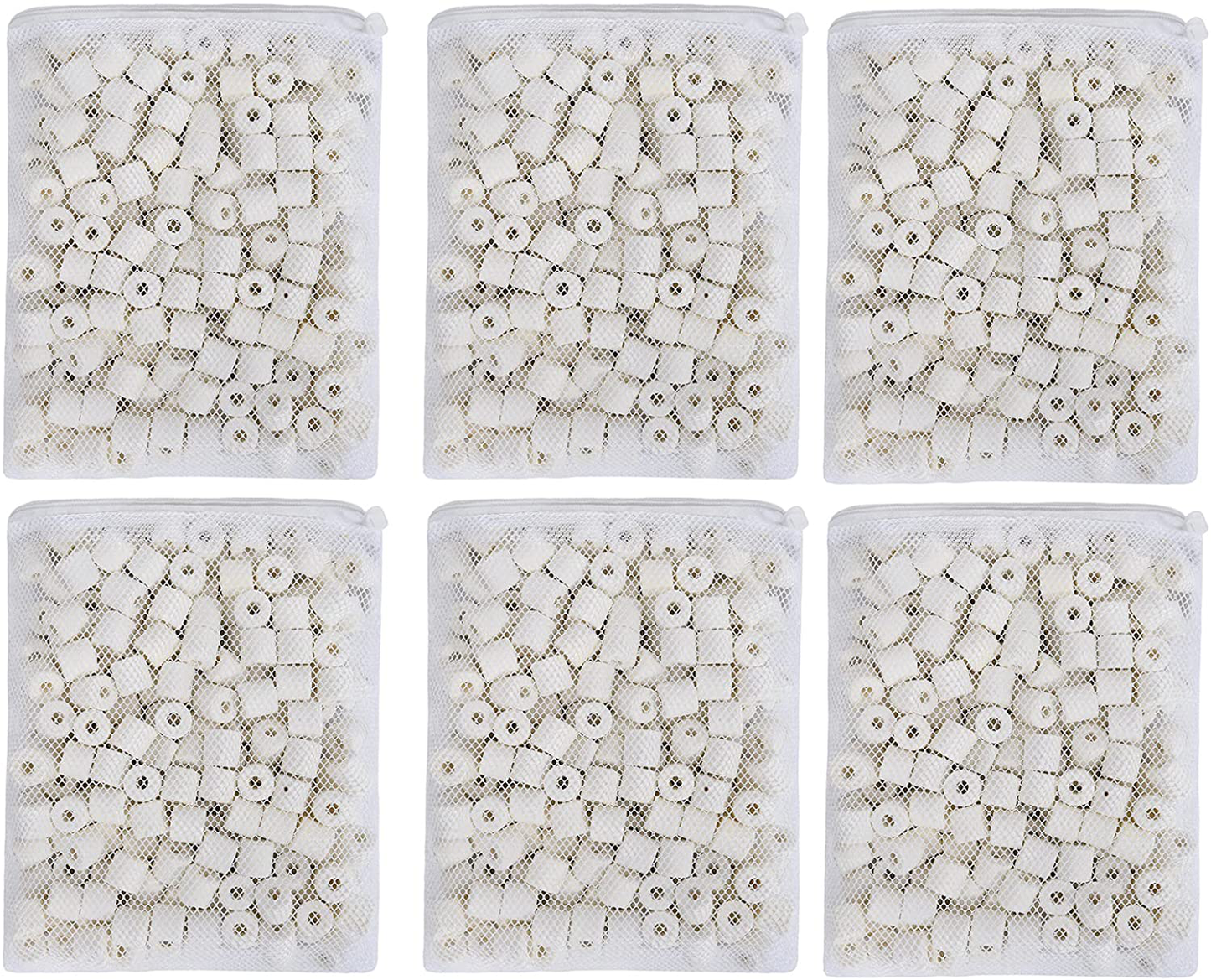 JIH Aquarium Bio Ceramic Rings Filter Media for Pond Fish Tank Canister Filter Animals & Pet Supplies > Pet Supplies > Fish Supplies > Aquarium Filters JIH 6 lbs